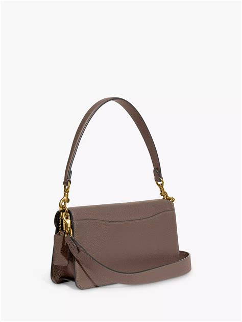 COACH Tabby 26 Dark Stone Leather Shoulder Bag.